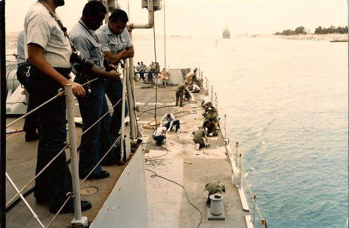 Repairing damage to USS Dale